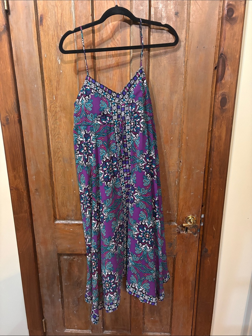 Nicole by Nicole Miller Purple Paisley Dress